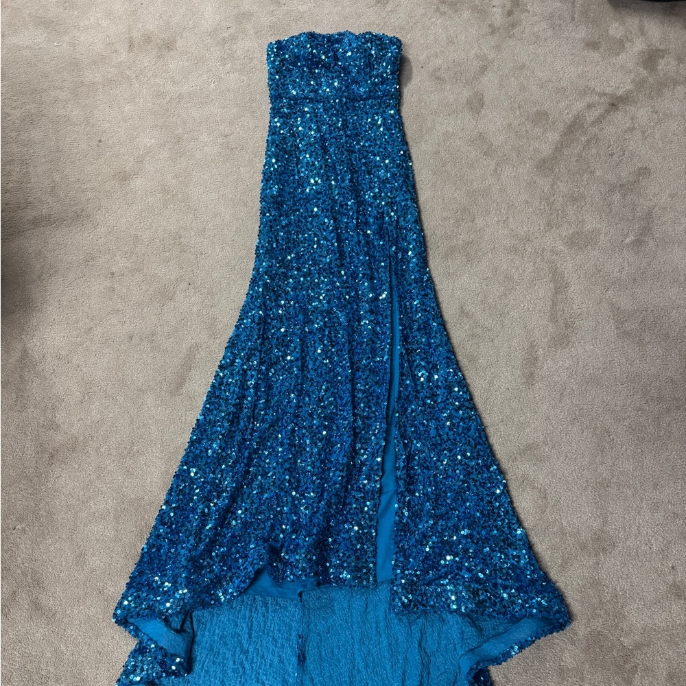 B Darlin Vibrant Blue Dress